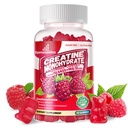 Creatin Monohidrat Gummies Complex 6400mg pentru bărbaţi şi femei -Advanced Formula W/L-Taurină + vitamina B12, Sugar Free Chembable Suplement,90 Zmeură Gummie