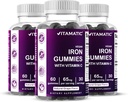 Vitamatic de fier 65 mg Gummies Supliment pentru femei și bărbați - 60 Vegan Gummies - Marea Tasting de fier Gummy Vitamine cu vitamina C (3)