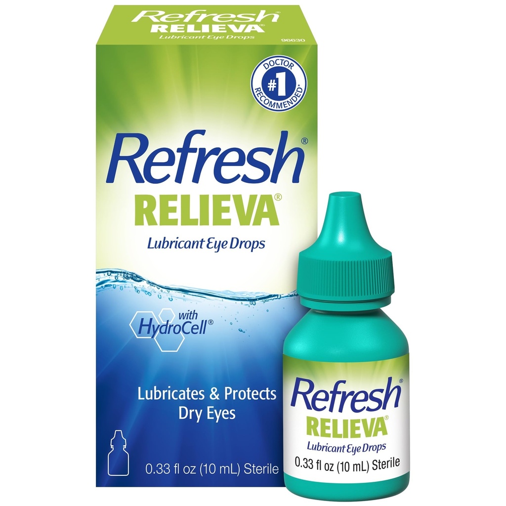 Refresh Relieva Lubricant ochi picături, 0.33 Fl Oz steril, ambalare poate Vary