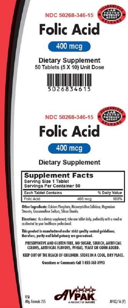 Acid folic 400MCG, 50 comprimate