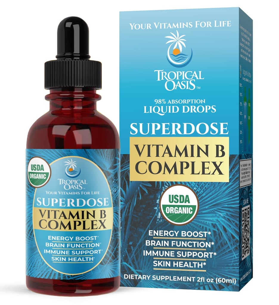 Superdose Organic Vitamina B Complexul de picaturi lichide 