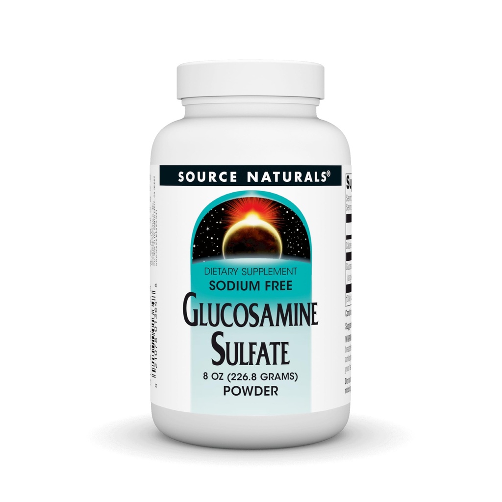 Sursa Naturals Glucosamină Sulfat, Sodiu fără pulbere pentru suport comun - 8 oz pulbere