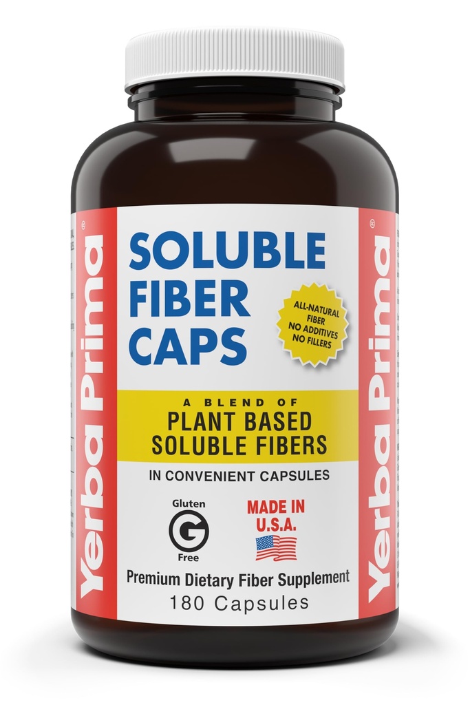 Yerba Prima Capsule de fibre solubile, 18000Count - Formula de supliment alimentar natural, non-GMO, Gluten gratuit