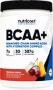 Nutricost BCAA + pulbere de hidratare (Punch Tropical) 30 Servings - Aminoacidi din lant ramificat cu complex de hidratare - Gluten-Free, Non-GMO