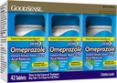 Omeprazolul GoodSense comprimate filmate cu eliberare întârziată 20 mg, mentă rece, tratează arsuri frecvente la stomac, Reductor de acid, Medicină cu arsuri la stomac, 42 Număr