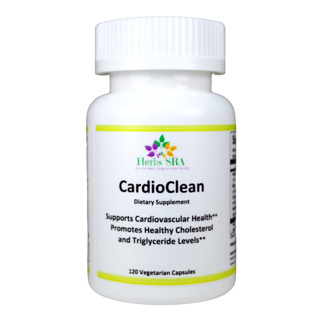CARDIOCLEAN Advanced Cardical Health Supplement - Supports Heart Function, Healthy Cholesterol & Trigliceride Levels, Îmbunătățește circulaţia sângelui