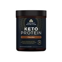 Nutritie antica Keto praf de proteine, KetoPROTEIN cu grasimi din Broth Bone si MCT ulei, Ciocolata, 18g Proteina 10g Fat Per Servire, Gluten gratuit, carbohidrat scăzut, Paleo prietenos, 17 Serviri