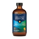 GNC Triple Putere de pește supliment lichid ulei, Wild Deep Ocean prins. cu 1000 mg EPA DHA Omega 3s, pentru, Inima, Creier, piele, ochi, sănătate comună, Aroma portocaliu natural, 8 Fl Oz, 47 Serviri