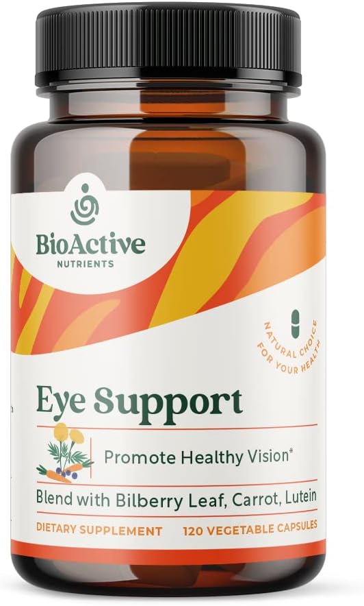 BIOACTIVE NUTRIENTS suport ocular cu luteina - suport pentru sănătatea oculară globală - 120 Capsule vegetale