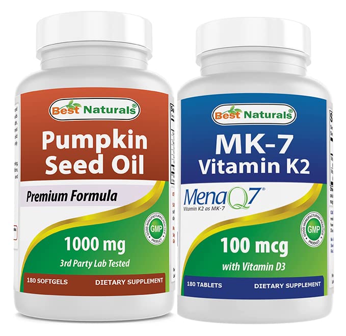 Ulei de semințe de dovleac 1000 mg și vitamina K2 (MK7) cu D3