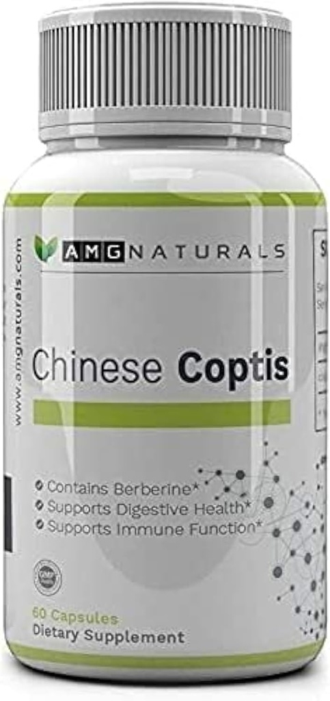 Chinese Contis (coptis chinensis) - No Binder, No fillers - Pottent Whole Herb Huang Lian Su - Gold Swiss 550mg Berberine Cortisine - Package May Vary
