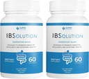 IBSolution - Digestive Health Supplement, Gas, Blooting, Diaree, Constipație Relief, Durere abdominală, Cu Psyllium, Promovează Regularitatea, Sprijină Gut Health, Made in USA - 60 Vegan Capsule, 2-Pack