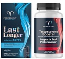 Promescent intarziere Spray pentru el (2,6ml) + Testosteron Booster pentru barbati Supliment cu Tongkat Ali (LongJack), KSM-66 Ashwagandha, Horny Goat buruieni