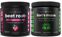NutraChamps Beet Root Powder & Lion's Mane Powder. Circulaţie puternică şi amestec de Adaptogen
