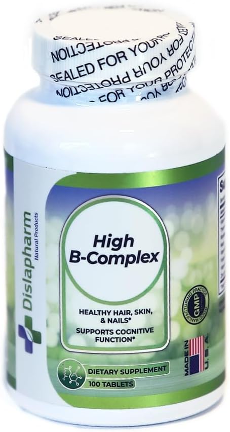 Complex de înaltă B Vitamine pentru femei cu Riboflavină, Vitamina B2, B6, B12, B1, Vitamina B Complex de suport Brain Health, Sistem imunitar, Păr, Piele & Nails Sănătate, Oase, Suport comun & energie - 100 comprimate