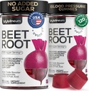 Sfeclă de cireşe cu aromă Root Chews îmbunătăţit - Gume (60) pentru oxid de azot - Superfood Supliment cu nitraţi - menţine niveluri sănătoase de tensiune arterială