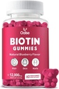Biotin Gummies, Biotin Supplement with Clorophyll, Black Seed Oil, Multivitamines and Zinc Support Hair Skin and Nails Health for Women and Men [60 Count (Pack of 1) ]