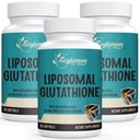 2400 MG Glutatione Softgels lipozomal Glutatione, Absorbţie maximă, Forma activă L-glutatione redusă (GSH), cu acid hialuronic, Resveratrol, Antioxidanţi principali pentru detoxifiere, creier, sistem imunitar, 180 Softgels
