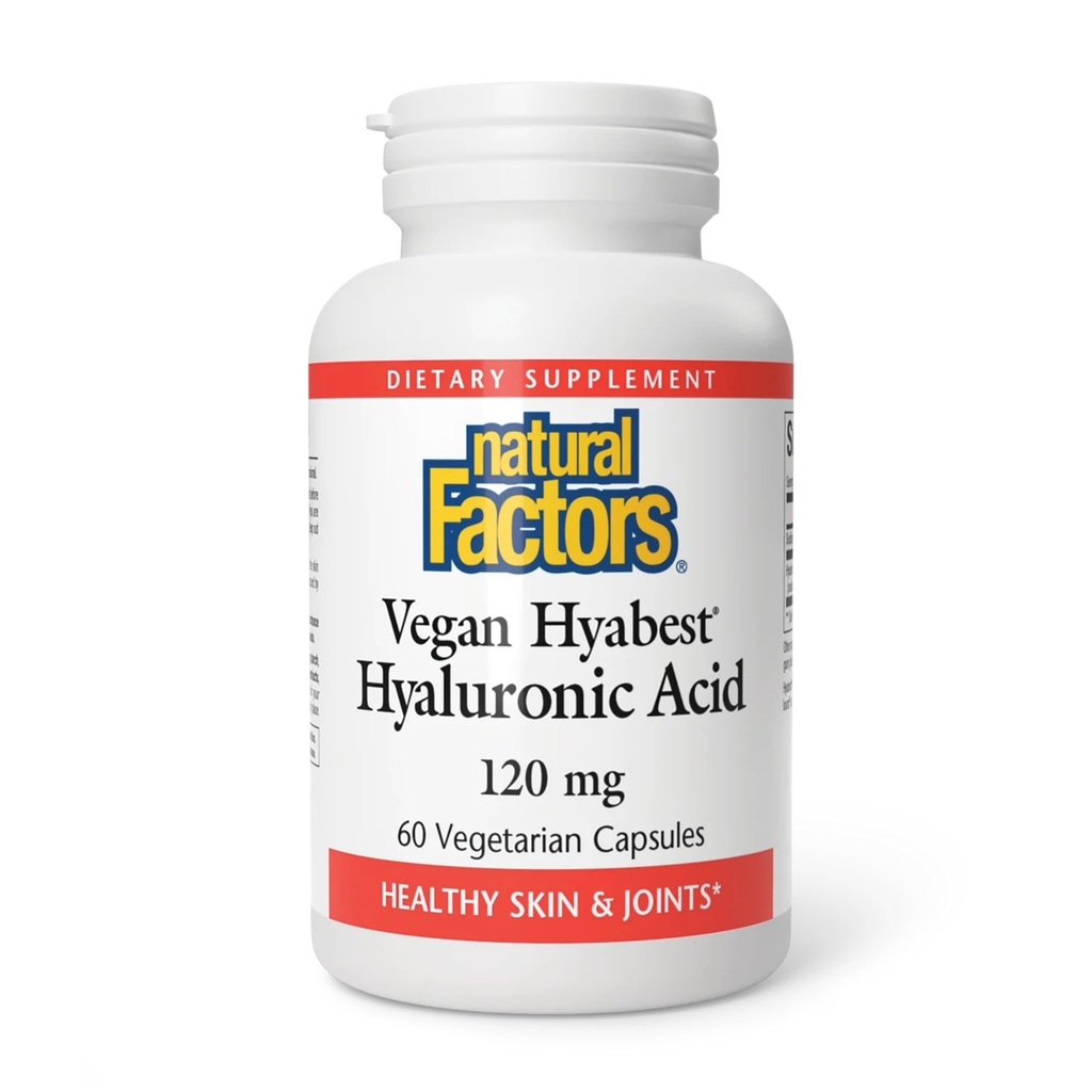 Factori naturali - Acid hiabest hialuronic, susține articulații sănătoase și piele, 60 capsule vegetariene