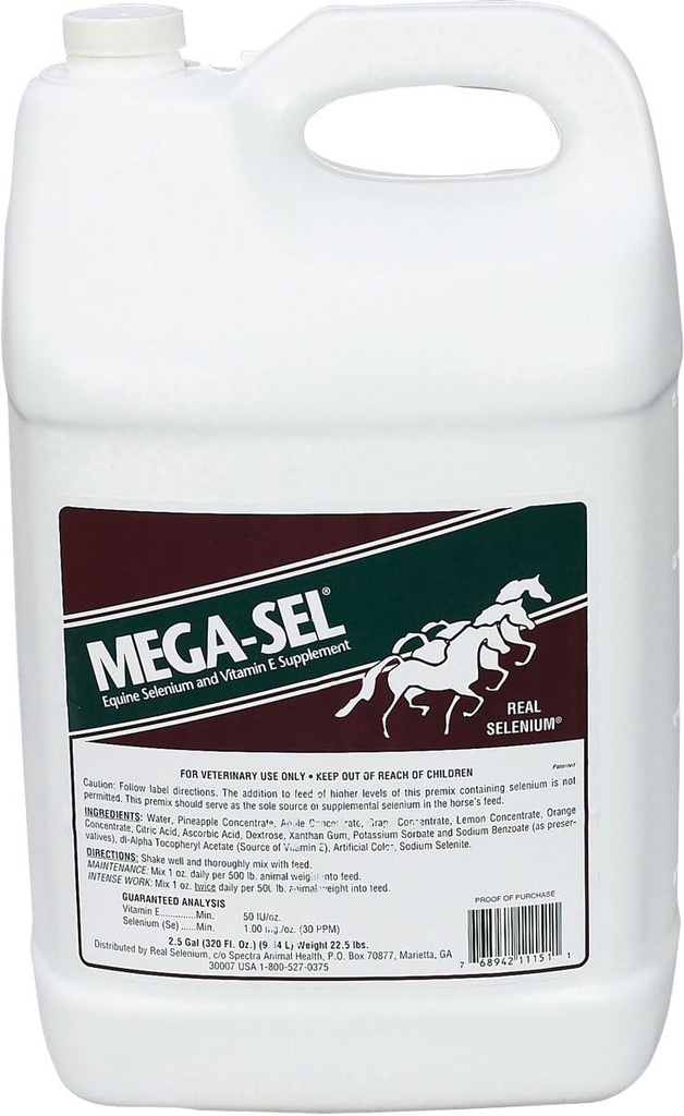 599840 Mega-Sel Liquid Formula pentru Cai, 2.5 Gallon
