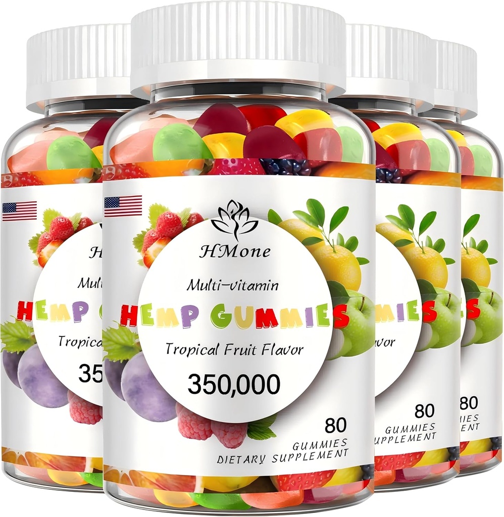 4 Pack Omega 3 6 9 Gume Vegas Vegas Bear bomboane, non-GMO, zahăr scăzut