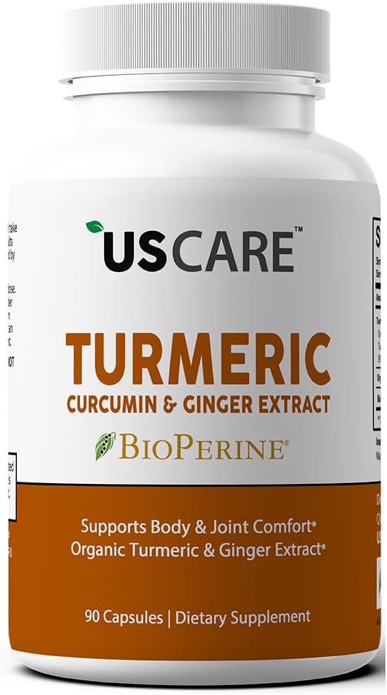 USCare Curcumină cu ghimbir & 95% Curcuminoide & BioPerine