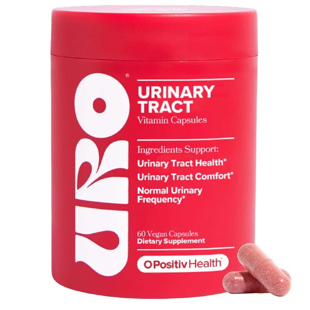 O positiv URO tract urinar Supliment de sănătate pentru femei, 60 Conte (Pachet de 1) - Suport urinar Vitamine cu Pacran Extract complet de afine, D-Mannose, & Vitamina C - Vegan & gluten-Free