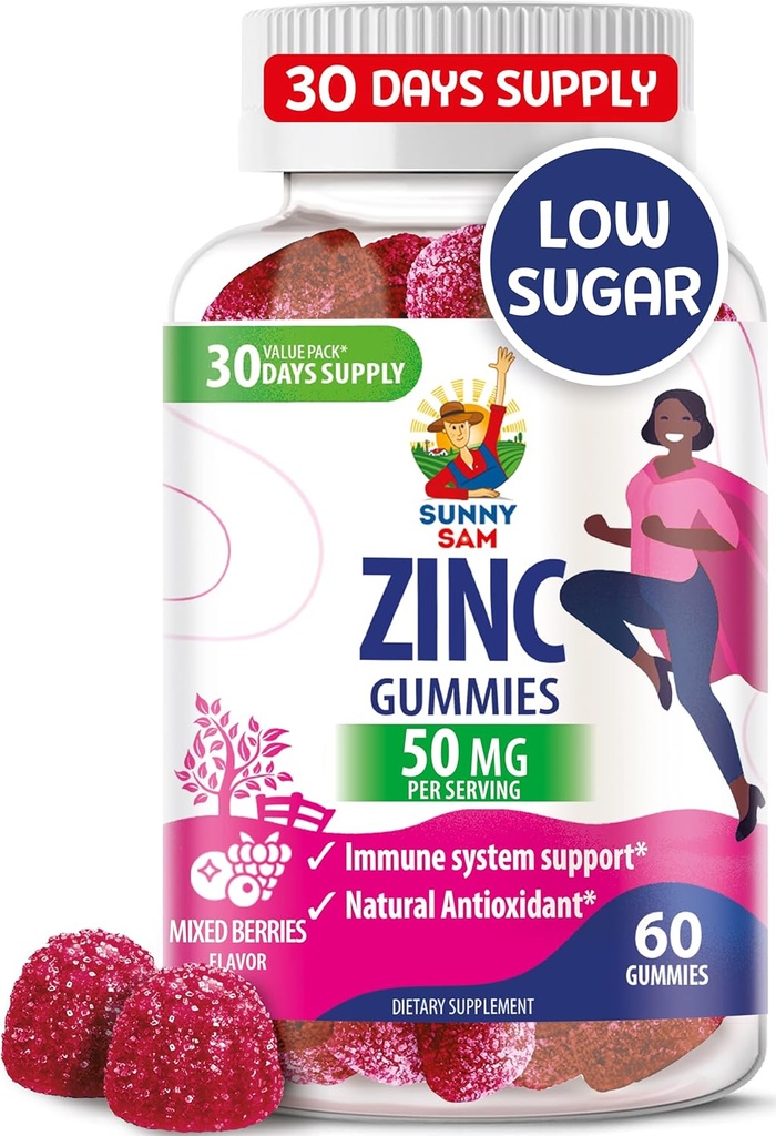 Gume de zinc pentru adulți - Guma de zinc masticabil pentru suport imunitar - puternic antioxidant natural non-GMO supliment pentru copii Bărbaţi Adulţi