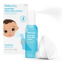 Frida Baby NoseFrida Saline Mist Nasal Inhaler, Spray decongestant pentru congestie și alergie ajutor pentru copii + copii, Nasal Saline Spray, Soothes Stuffy Nase & Sore Throat, Include Masca