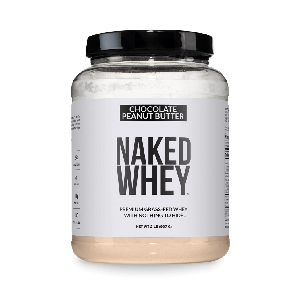 NAKED Whey ciocolată Unt de arahide praf de proteine, iarbă Fed Whey, fără OMG-uri, fără soia, și gluten gratuit. Nimic artificial, ajuta creștere și recuperare - 21 serviri