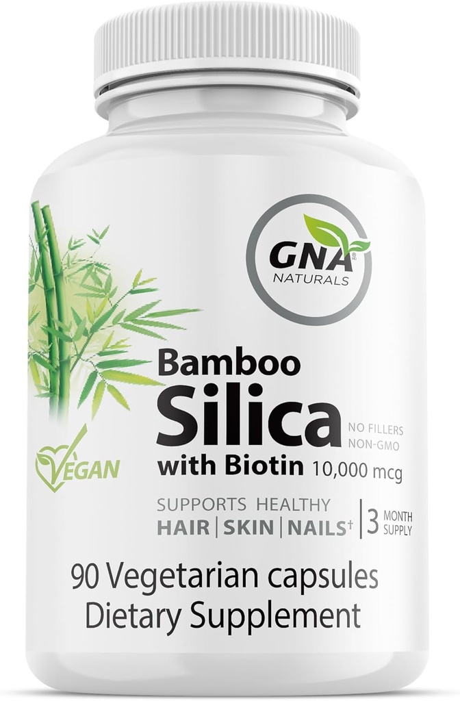 Siliciu de bambus cu Biotin Vegan prietenos 3 luni de aprovizionare