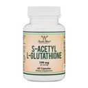 Capsulele S-Acetyl L-Glutatione - 100 mg, 60 Count (Acetilate Glutatione Antioxidant - mai absorbabile decât Glutationa și glutationa lipozomal, non-OMG și gluten Free) de lemn dublu