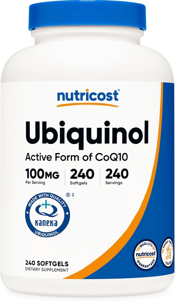 Nutricost Ubichinol Softgels (100mg, 240 Softgels) - Antioxidant superior de absorbţie 