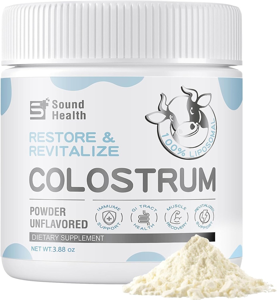 Colostrum Supliment pulbere pentru oameni - Organic Bovin Colostru Supliment pentru sanatate guta, și suport imunitar - Nearomat (73 Serviri)