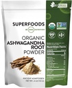 MRM Nutrition Organic Ashwagandha Root Powder | Superfoods | Ancient adaptogen | Antioxidants | Vegan + Gluten-Free | 113 Servings