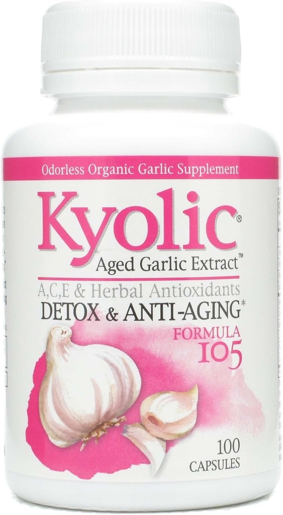 Formula Kyolic 105 Extract de usturoi w/VIT A şi E Seleniu 100 capsule