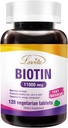 LOVITA Putere maximă 11,000mcg Biotină: Rapid-Dizolvare, Tablete vegetariene - Absorbed ușor, Gluten & lactate-Free, 128 comprimate Vegan-Friendly