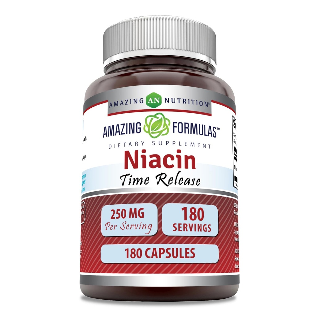 Formule uimitoare Niacin (Vitamina B3) 250 mg 180 capsule Supliment 