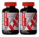 Saw Palmetto cu rădăcină de urzica - ANTI GRAY HAIR NATURAL FORMULA - supliment pentru căderea părului, anti-gri supliment de păr pentru bărbați și femei, supliment de păr gri pentru a inversa, suplimente de păr, 2 Bot 120 Caps