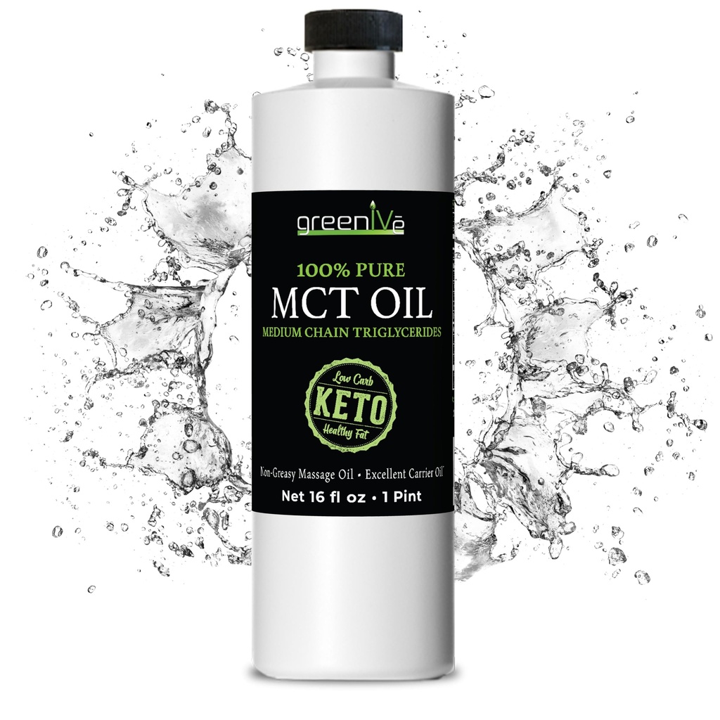 Greenive MCT Organism de ulei şi combustibil mental Non OMG 100% MCT pur (16 Ounce)