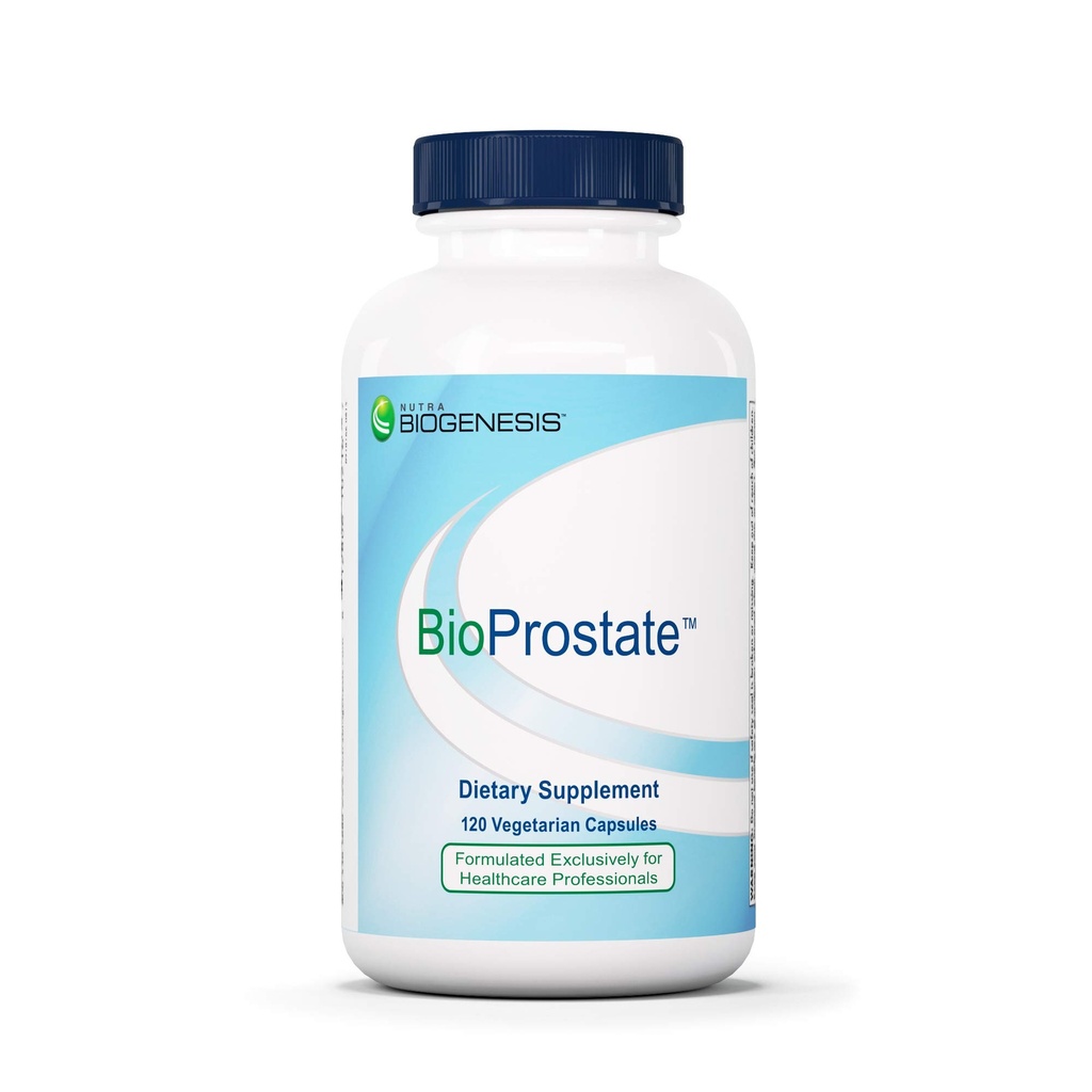 Nutra BioGenesis BioProstat - Saw Palmetto pentru bărbați, suplimente de sănătate prostate pentru bărbați, suport flux de urină cu semințe de dovleac, Nettle & Pygeum - 120 capsule Vegan