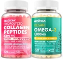 Hidrolized Colagen Peptides pastile + Vegan Omega 3 Supliment cu vitamina D3 K2