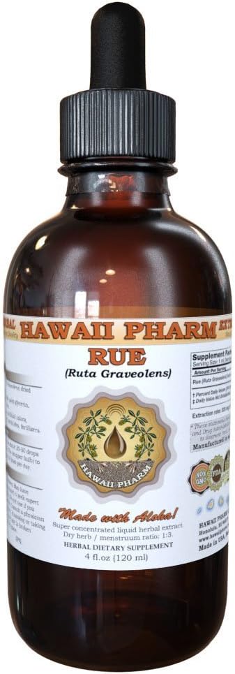 HawaiiPharm Rue (Ruta graveolens) Extract lichid, Tinctura, Suplimentul Herbal, Made in USA, 2 fl.oz