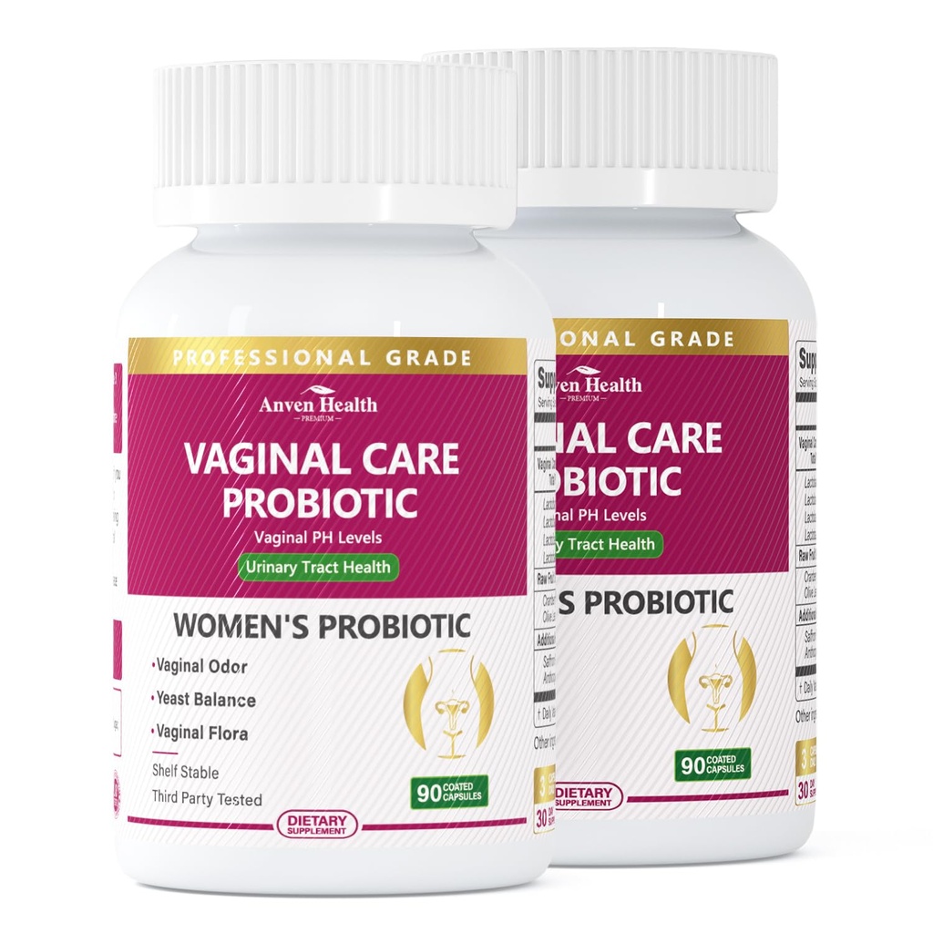 Probiotice vaginale pentru femei pH Echilibrul cu prebiotice - 60 Miliarde Femei Probiotice pentru Flora Vaginala, Odor, Drojdie & Digestive Sanatate cu Saffron, Cranberry, Vegan & Non-GMO 180 Caps
