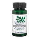 Vitanica Fier Extra, Supliment de fier Absorbţie îmbunătăţită cu vitamina C 500mg, Methylfolat 400mcg, B12 Vitamina 500mcg, Calciu, Dock Galben, Extract de rădăcini şi frunze de păpădie, Vegan, 60 capsule
