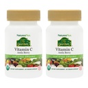 NaturasPlus Sursa de Life Garden Vitamina C - 60 Capsule Vegane, Pachet de 2 - Suport Sistem imunitar - Certified Organic, Non-GMO, Gluten gratuit - 60 Total Serviri