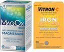 Vitron-C High Potency Iron Supplement, 60ct and Mag-Ox 400 Magnesium Mineral Supplement 60ct