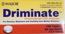 Driminat principal® Dimenhidrinat 50 mg 100 Ct pentru greaţă, ameţeli şi vărsături De la boala de mişcare