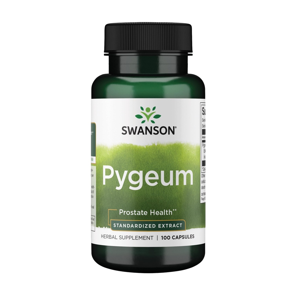 Swanson Pygeum - Suplimentul vegetal Promovarea sanatatii de prostata masculina, vezica biliara si asistenta medicala pentru tractul urinar - Mens Health Supplement - (100 capsule, 125mg fiecare)