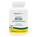 NaturasPlus Chemable Iron, Cherry - 90 comprimate, Pachet de 2 - Suporturi Sanatos de sange si energie naturala de productie - Supliment de mare capacitate cu vitamina C & Herbs - 180 Serviri totale